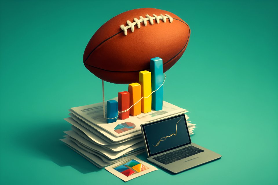 Voetbal en data-analyse concept