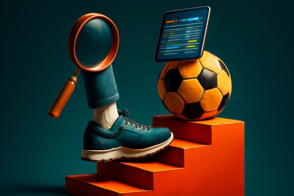 Soccer analytics with magnifying glass