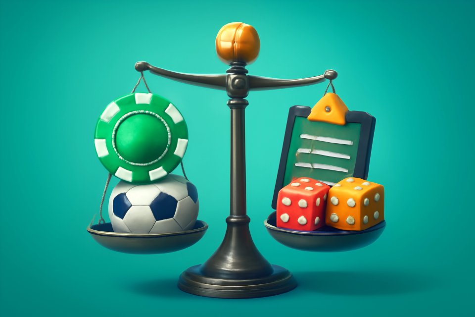 Soccer ball and gambling balance